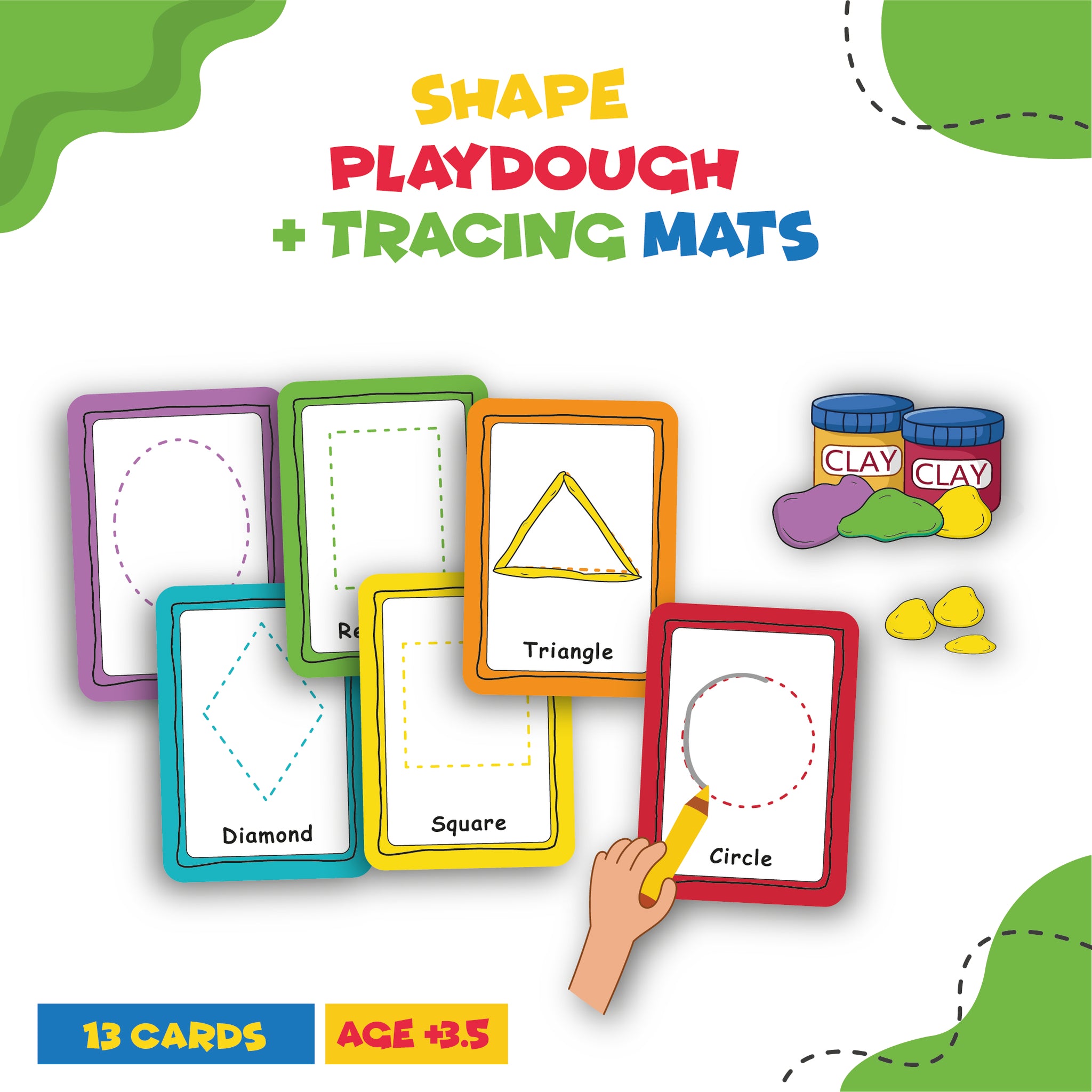 Shape Playdough & Tracing Mats Rahwanjiprintables